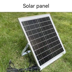 Air Cooling Appliance 16 Inch Solar Fan AC Adapter Rechargeable Stand Fan <b>Table</b> Fan With LED Light Inside Battery JENSJ-FS-188 C - Product Image 4