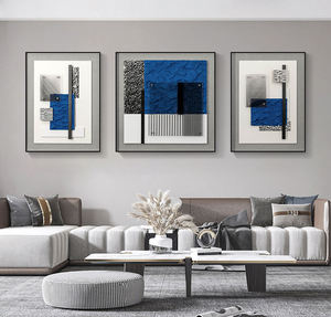 Lussuoso Quadro in <span class=keywords><strong>Vetro</strong></span> di Cristallo Nordico Fatto a Mano <span class=keywords><strong>con</strong></span> Cornice in Alluminio, Dipinto Astratto su Tela <span class=keywords><strong>per</strong></span> Arredamento Moderno - Product Image 1