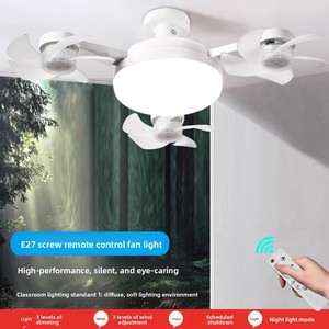 <span class=keywords><strong>Ventilateur</strong></span> de plafond Niu Zhi Lighting UAV avec lampe E27, silencieux, à économie d'énergie, en ABS, pour chambre et salle de bain - Product Image 5