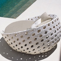 Chaise en rotin en forme de cocon pour patio extérieur, lit de repos en osier pour l'extérieur, chaise longue de plage