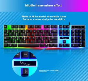 Combo de Teclado y Ratón para Juegos con Cable LED, Teclado Mecánico LED Resistente al Agua para Computadora, Venta Caliente - Product Image 4