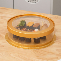Ronde hartvormige cake dessert sushi brood fruit cadeau witte kraft papieren brooddoos, met transparant deksel (4 6 8 10 12)