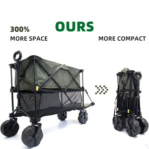 รถเข็นสองชั้นพับได้สำหรับการตั้งแคมป์เกวียนความจุขนาดใหญ่ - Product Image 3