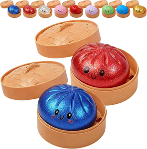 Nuevo Squishy Bun Crazy Funs de 4 pulgadas, Dumpling Misterioso Viral, Dumplings Gigantes Grandes, Juguete Sensorial Antiestrés, Squishy Toy con Purpurina - Product Image 2