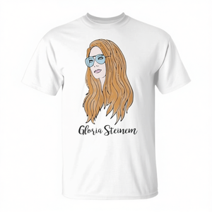 T-shirt avec illustration artistique vintage en aquarelle, icône féministe, design Gloria Steinem - Product Image 2