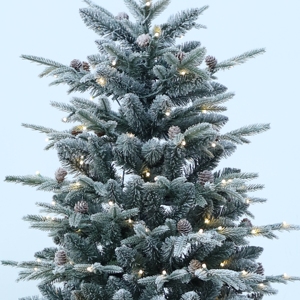 Luxury Pre-Lit Artificial Flocked <b>Christmas</b> <b>Tree</b> Incandescent Warm <b>White</b> Lights Eco-Friendly Indoor Holiday <b>Decoration</b> - Product Image 3