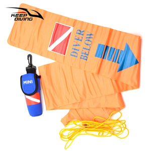 Mini Pvc Dive SMB Signal Float 14 Inch <b>Inflatable</b> Rectangular For Maritime Rescue - Product Image 2