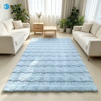 Tapis à poils longs pour salon et chambre, antidérapant, doux, jacquard, tapis sculptés, tapis de sol, décoration intérieure