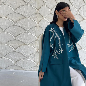 213 modeste moyen-orient <span class=keywords><strong>Aya</strong></span> femmes Robe musulmane brodé Cardigan Robe <span class=keywords><strong>Aya</strong></span> mode ethnique islamique vêtements <span class=keywords><strong>Aya</strong></span> femmes - Product Image 5