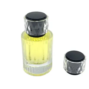 High Quality Luxury Empty Perfume Bottle 30ml 50ml 100ml Round Bottle Perfume With Acrylic Cap
