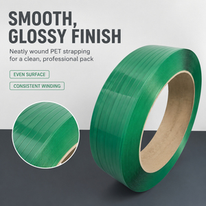 Fabricant de sangles en polyester PET vert haute résistance, largeur, épaisseur et couleur personnalisées pour la fixation des marchandises - Product Image 3
