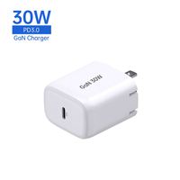 Adaptateur de chargeur USB Gan pour Royaume-Uni, UE, États-Unis, Mini USB C PD 3.0 GAN 30w Type C Chargeurs portables pour téléphone portable et ordinateur portable