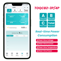 Disjoncteur intelligent API Wi-Fi 63A Tuya Smart Life avec mesure et contrôle à distance 1P 2P 3P 4P CE Chayo