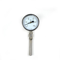 Termometer Bimetal Dial Industri XIAOSHU 0~300 dengan Thermowell SUS304, Dapat Disesuaikan OEM/ODM, Berperingkat IP64, Garansi 1 Tahun
