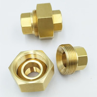 Raccord de tuyauterie en laiton haute pression à rotule, connecteur droit, raccord union 3 pièces NPT 3/8" femelle x 3/8" femelle personnalisé