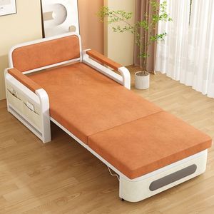 Canapé-lit double moderne <span class=keywords><strong>convertible</strong></span> et extensible en tissu de technologie nordique pour les siestes de salon canapé-lit pliant - Product Image 1