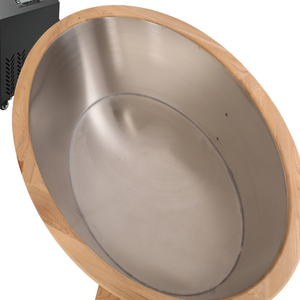 Baignoire à glace ronde en métal moderne <span class=keywords><strong>pour</strong></span> intérieur avec marches, 1 pièce, piscine froide en cèdre, télécommande - Product Image 6