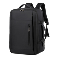Sac d'ordinateur multifonctionnel extensible de grande capacité Sac à dos de voyage d'affaires étanche avec compartiment à chaussures Sac à dos de voyage d'embarquement
