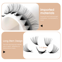 MASSCAKU Extensions de cils pré-faits en volume russe 3D/4D/5D/6D/7D/8D/10D/20D, maquillage individuel avec tige pointue et nette