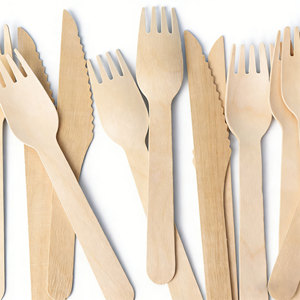 Lot de couverts en bois jetables (cuillères et fourchettes) pour la maison, le jardin, le camping et les rassemblements – Vente en gros à prix réduit - Product Image 4