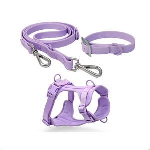 Pet accessories adjustable lovely dog pet harness with matching collar leash custom available