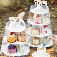 Boîte à gâteau miniature haut de gamme en carton rigide pour mariage, fête, collation, avec poignées personnalisées, revêtement UV et gaufrage