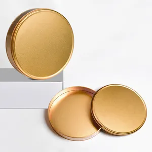 Bán Buôn Cá Nhân Vàng Sô Cô La Kim Loại Hộp Thiếc Lớn Vòng Thiết Kế Cho Bánh Quy Cookie Bánh Kẹo Cho Thực Phẩm Công Nghiệp Sử Dụng - Product Image 1