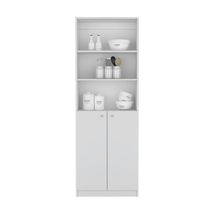 Bibliothèque de bureau blanche DB Benzoni à deux portes Bibliothèque blanche élégante pour la maison ou le bureau - Product Image 3