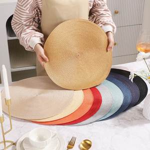 แผ่นรองจานทรงกลมแบบทอ PP สีพื้น ทนน้ำมัน ทนความร้อน สไตล์โมเดิร์นมินิมอล จากโรงงานโดยตรง - Product Image 5