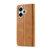 Étui de téléphone à rabat en cuir PU magnétique de luxe résistant aux chocs pour Redmi 13 4G & Poco M6 4G/Note 13R 5G