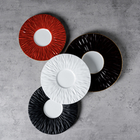 Assiettes de présentation et assiettes à salade en porcelaine fine de luxe sur mesure pour la restauration, vente en gros, fabricant