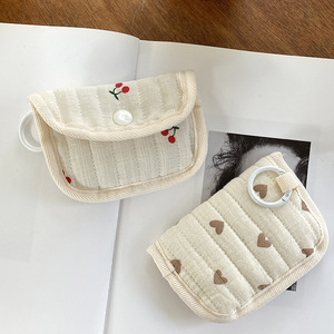 Tùy Chỉnh Cotton Liền Mạch Hoa Anh Đào Phim Hoạt Hình Mô Hình Bông Puffy Chủ Thẻ Hasp Đóng Cửa Túi Trẻ Em Đồng Xu Ví Cho Cô Gái - Product Image 5