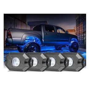 4/6/8 In 1 Rgb Led Rock Lichten Blauw Tand Compatibel App Controle Muziek Sync Auto Chassis Licht Undergolw waterdichte Rock Rzr