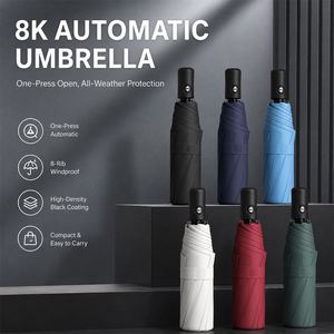 Parapluie de pluie compact pour homme, personnalisé avec logo, idéal pour cadeaux d'affaires promotionnels - Product Image 2