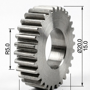 Engrenages cylindriques droits CNC, fabriqués en acier 45, pour le transfert de mouvement rotatif et de couple entre axes parallèles - Product Image 3