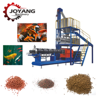 Machine de traitement automatique de flocons d'aliments pour poissons tropicaux JOYANG, extrudeuse d'aliments pour animaux de compagnie en acier inoxydable, ligne de traitement haute capacité