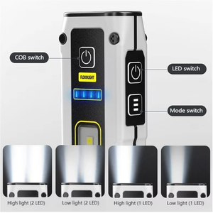 <span class=keywords><strong>Mini</strong></span> không thấm nước xách tay cao lumens Keychain EDC làm việc Đèn Sạc <span class=keywords><strong>LED</strong></span> Torch ánh sáng đèn pin chiến thuật - Product Image 4