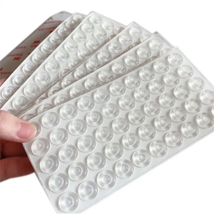 Deson özel silikon Bumpon koruma basınç duyarlı kauçuk yapıştırıcı destekli poliüretan koruyucu tampon