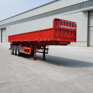 Semirremolque de Carga de 3 Ejes, 40 Pies, 40 <span class=keywords><strong>Toneladas</strong></span>, con Paredes Laterales, para Transporte de Carga - Product Image 4