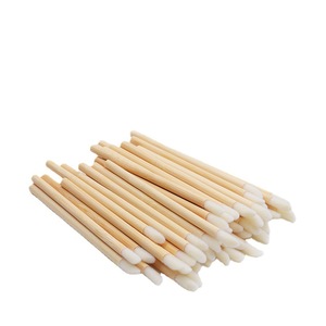Ensemble de 6 pinceaux de maquillage en bambou, spatule cosmétique réutilisable, cuillère pour sourcils, lèvres, fard à paupières - Product Image 4