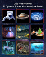 Projecteur Galaxie 3D avec 90 Scènes Dynamiques, Projecteur d'Étoiles Planétarium 4K HD, Veilleuse, Haut-parleur Bluetooth, Décoration de Chambre, Cadeau de Noël