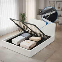 Cadre de lit pliable en métal pour gagner de la place, taille king size, pour salon, base de lit utilisable avec lattes en bois durables pour hôtel
