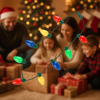 Guirlande lumineuse LED de Noël, accessoires de fête festifs pour soirées en pyjama, jouet en vrac pour les fêtes
