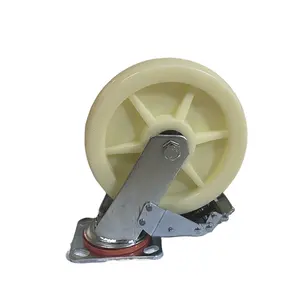 4/5/6/8 inch heavy duty metal cast iron casters for shelves PU caster wheel metal stronger furniture casters for trolley