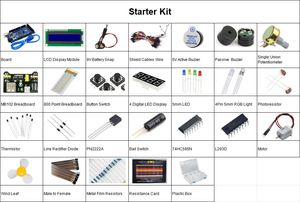 Kit de démarrage professionnel OKY1019-1 pour carte microcontrôleur avec capteurs, LED et plaque d'expérimentation - Product Image 2