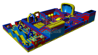 Parc d'attractions gonflable coloré Obstacle gonflable Aire de jeux pour sports Parc à thème gonflable