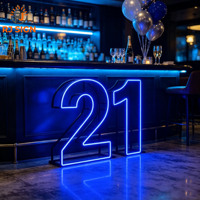 Lettres géantes lumineuses RGB néon 3ft 4ft, chiffres lumineux pour la demande en mariage, anniversaire, fête, événement de remise de diplôme, décoration