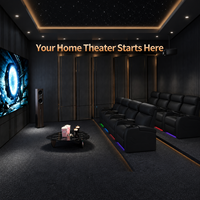 Ensemble de canapés inclinables électriques en cuir véritable à gravité zéro avec éclairage LED 7 couleurs pour salles de cinéma, salons et sièges de home cinéma