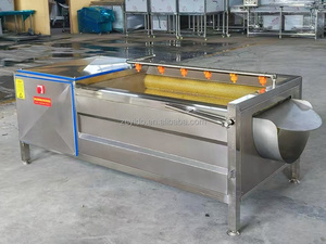 Công Nghiệp 304 Thép Không Gỉ Len Con Lăn Trái Cây Và Rau Làm Sạch Máy Len Trống Khoai Tây Yam Rửa Và Máy Lột - Product Image 2