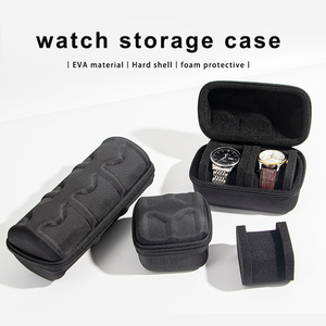 <span class=keywords><strong>SIYOU</strong></span> Neuankömmling High End 1 Slot Watch Collection Box für Herren Wieder verwendbarer Reiß verschluss Schmuck uhr Eva Gehäuse mit CNC-Schaums chutz - Product Image 6
